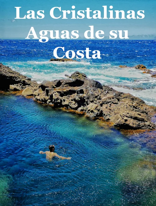 Podemos ver la naturaleza de costa de la isla de la Palma.