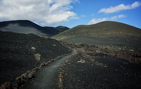 Muestra parte de la ruta de los volcanes, en la Palma.