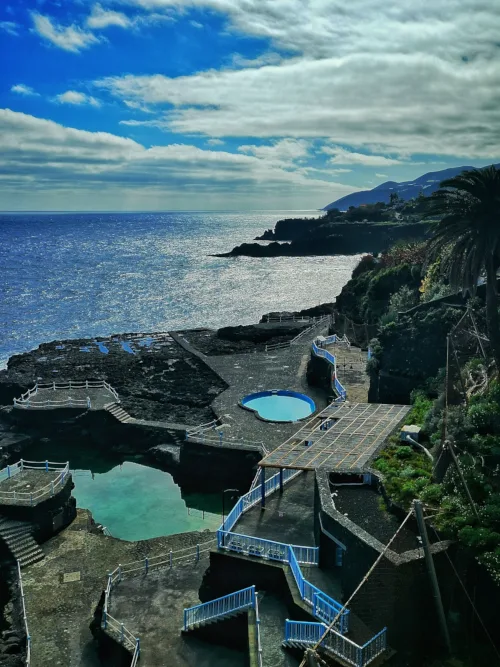 Piscinas naturales en la costa este de la Palma
