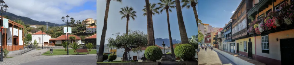 Muestra las principales ciudades de la Palma.
