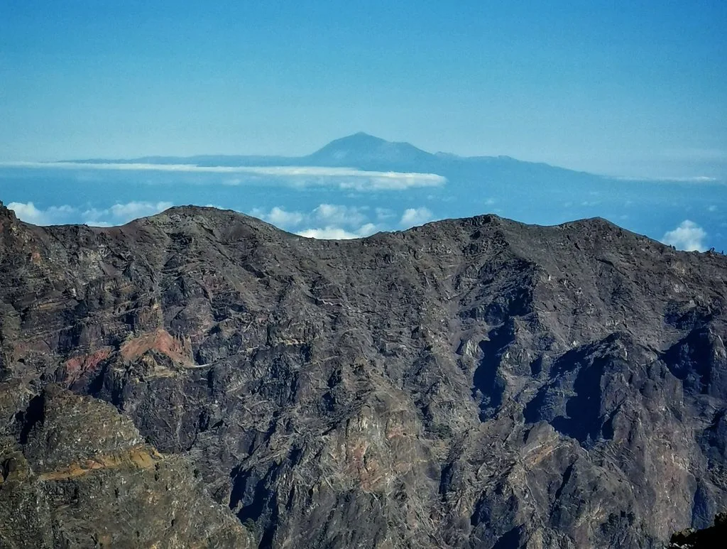 Vista del Teide desde el mirador del Roque de los Muchachos.