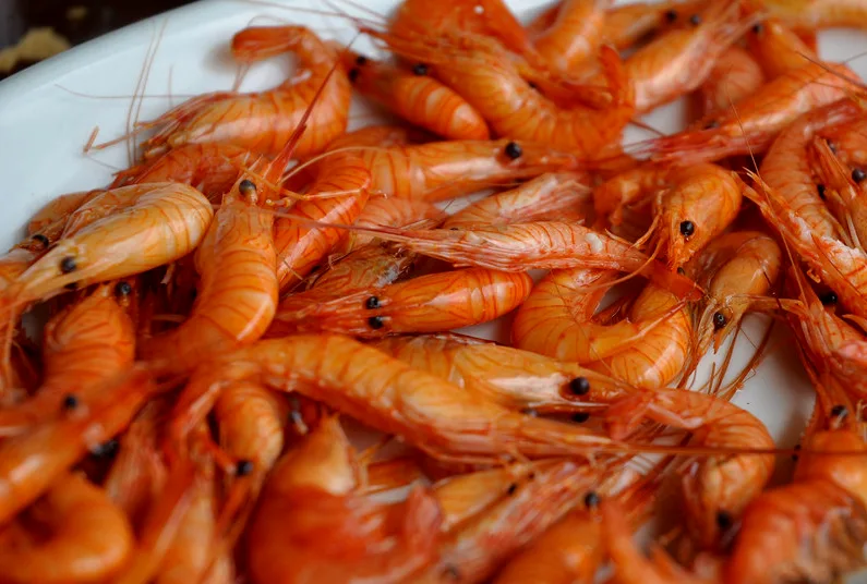 Los camarones se suelen tomar como entrante en muchos restaurantes de la Palma.