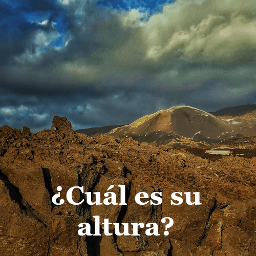 Enlaza con el texto que explica cuál es la altura del volcán