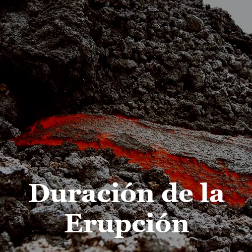 Enlaza con la explicación de cuánto duró la erupción volcánica