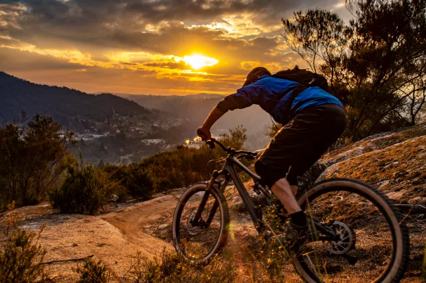 Muestra una de las rutas en bici de montaña.